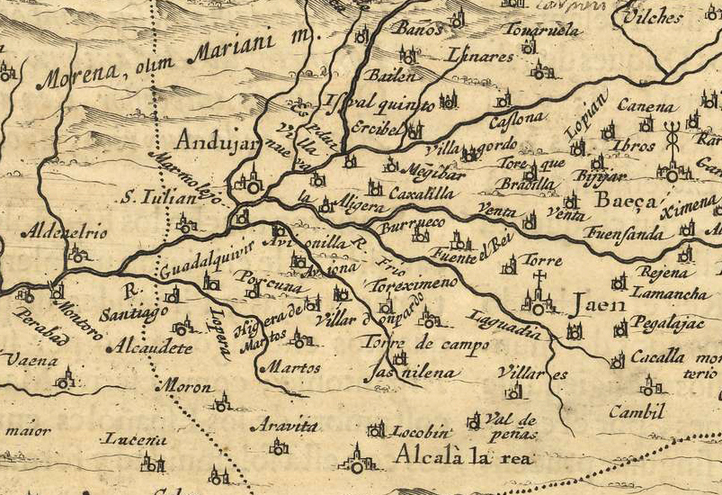 La Villa de Lopera en un mapa del año 1672 - Cronista de Lopera
